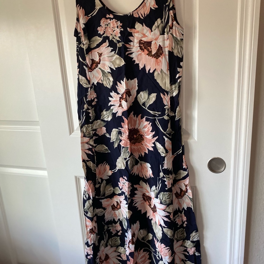 Express Black Flower Print Dress